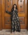 The Gold Aura stylish black abaya in TikTok fabric